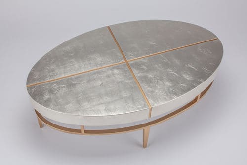 Artmax Round Silver Coffee Table