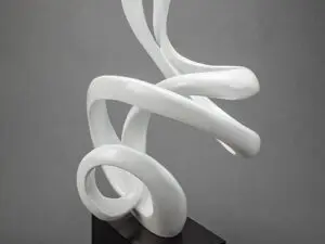 Artmax White Loops Sculpture