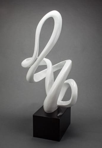 Artmax White Loops Sculpture