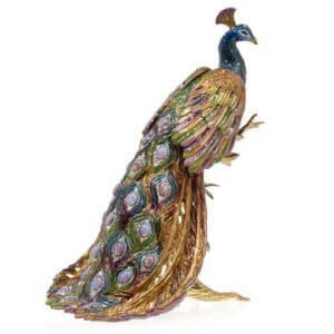 Jay Strongwater Peabody Peacock On Branch