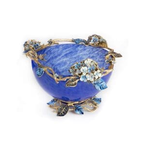 Jay Strongwater Sophie Blue Glass Bowl