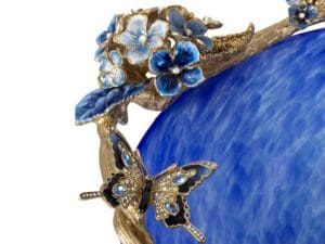 Jay Strongwater Sophie Blue Glass Bowl1