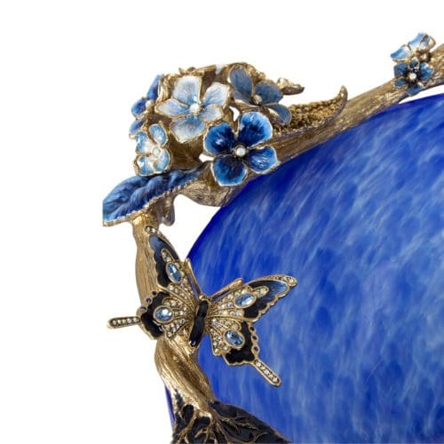 Jay Strongwater Sophie Blue Glass Bowl