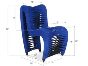 Seat Belt Dining Chair Blue Black1