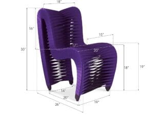 Seat Belt Dining Chair Purple1 Seat Belt Dining Chair Purple1