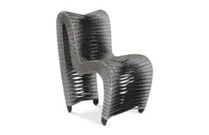 Seat Belt Dining Chair Silver