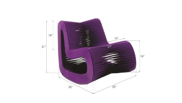 Seat Belt Rocking Chair Purple