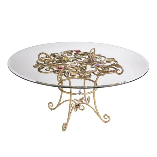 Jay Strongwater Sophia Flora Dining Table