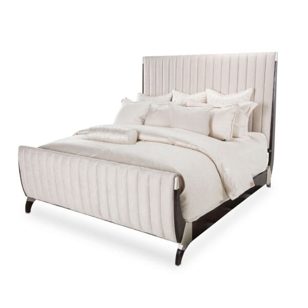 Paris Chic Tufted Sleigh Bed