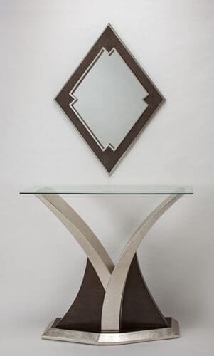Artmax Smokey Console And Mirror