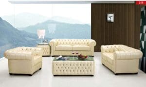 ESF 258 Full Leather Living Room Set
