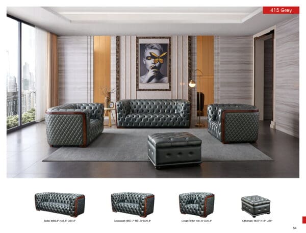 ESF 415 Gray Living Room Set