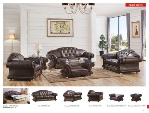 ESF Apolo Brown Living Room Set