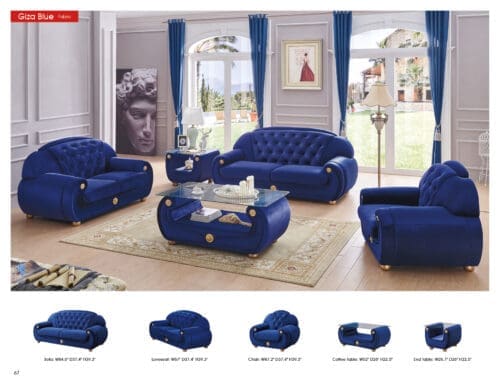 ESF Giza Dark Blue Dining Room Set
