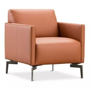 Nicoletti Orange Leather Chair