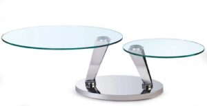 Chintaly Dual Glass Cocktail Table