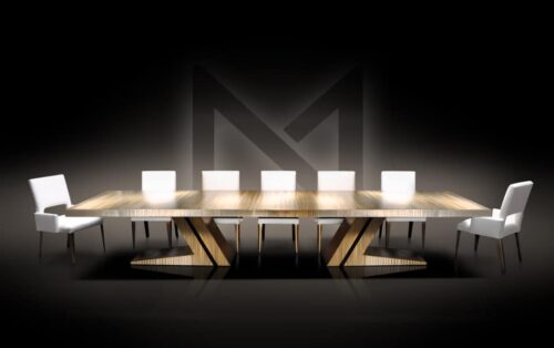 Metall Furniture Double Base Custom Dining Table