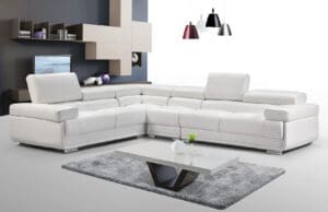 ESF 2119 White Sectional