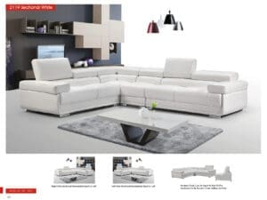 ESF 2119 White Sectional0