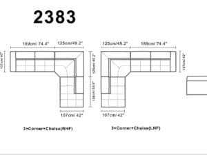 ESF 2383 White Sectional1