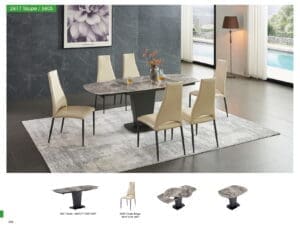 ESF 2417 Marble Dining Table0