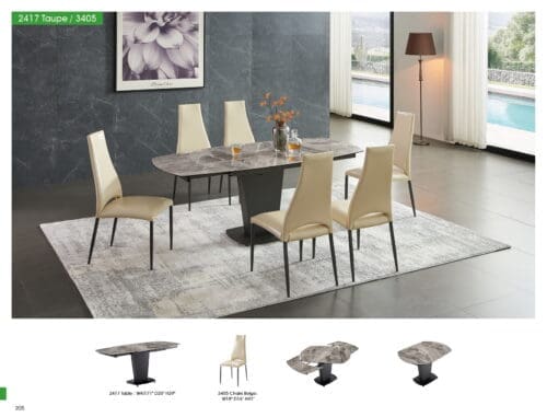 ESF 2417 Marble Dining Table