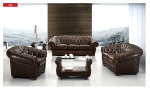 ESF 262 Full Leather Living Room Set