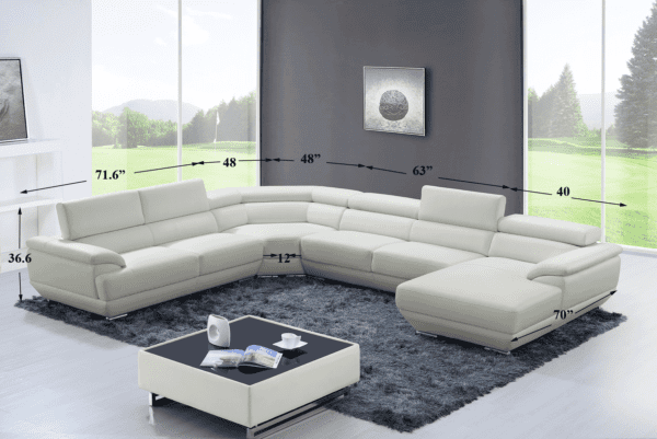 ESF 430 White Sectional