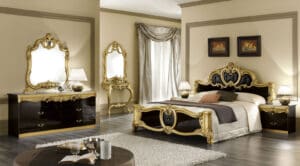 ESF Barocco Black Bedroom Collection