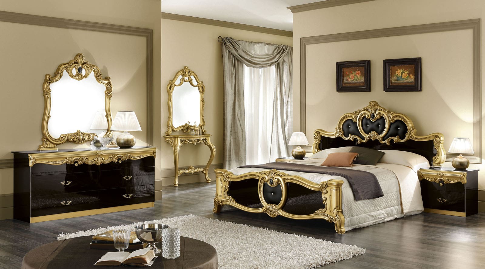 ESF Barocco Black Bedroom Collection - Unique Furniture