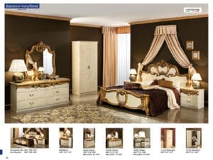 ESF Barocco Ivory Gold Bedroom Collection0 ESF Barocco Ivory Gold Bedroom Collection0