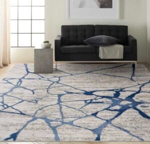 River Flow RFV05 Ivory Blue Rug