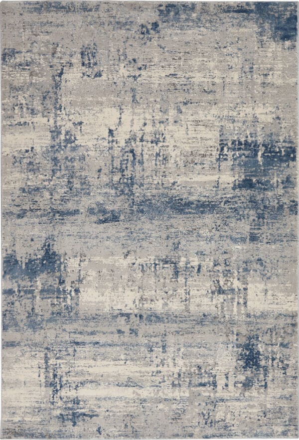 Rustic Textures RUS10 Ivory Blue Rug