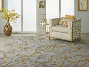 Symmetry SMM05 Grey Yellow Rug0