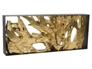 Cast Root Gold Console Table