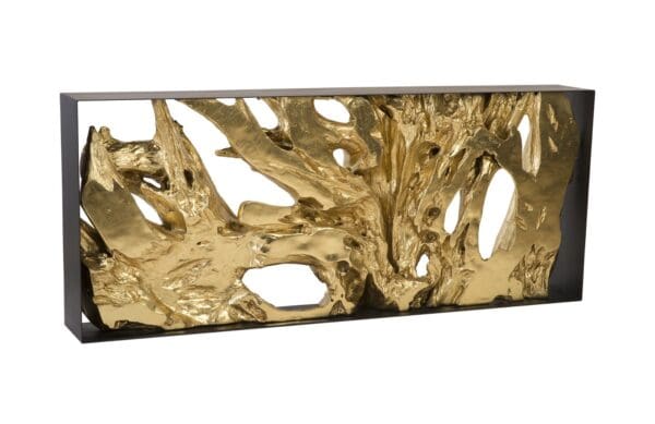 Cast Root Gold Console Table