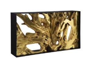 Cast Root Small Gold Console Table