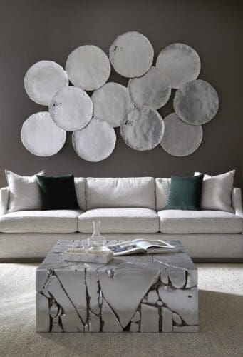 Chunk Square Silver Coffee Table