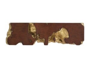 Freeform Gold Wood Bench