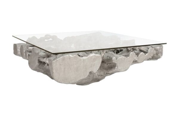 Square Root Silver Cast Coffee Table