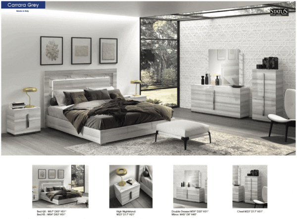 Carrara Bedroom Grey