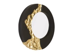 Mercury Round Black Gold Mirror2