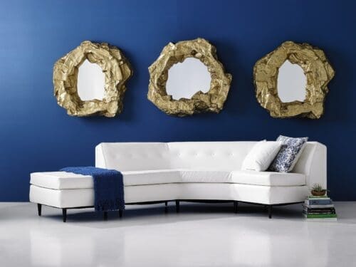 Rock Pond Wide Gold Mirror