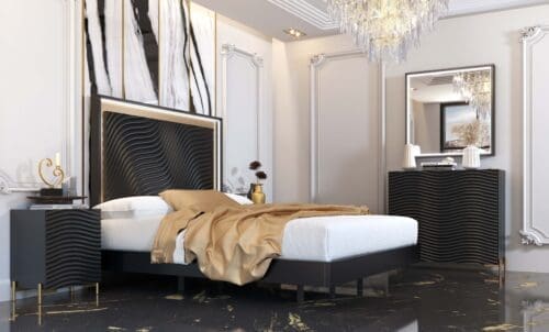 Wave Bedroom Dark Grey