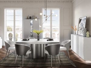 ESF Wave White Dining Set3 ESF Wave White Dining Set3