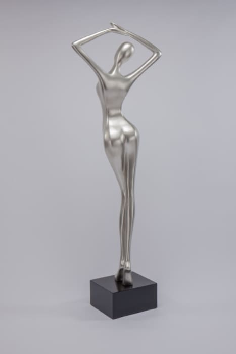 Artmax Floor Cheer Silver Sculpture