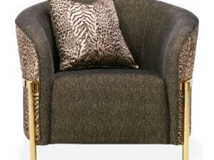 Michael Amini Lisbon Onyx Gold Chair1