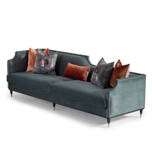 La Francaise Mansion Sofa Azure Black