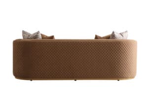 Michael Amini Ariana Sofa Caramel Gold