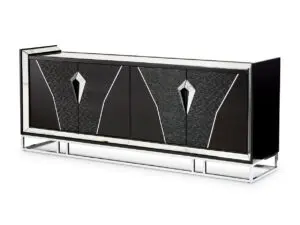 Michael Amini Carmela Console Table Charcoal